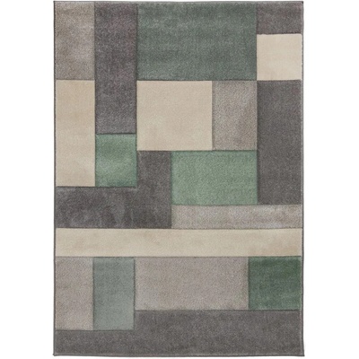 Flair Rugs Hand Carved Cosmos Mint/Grey/Cream Zelená