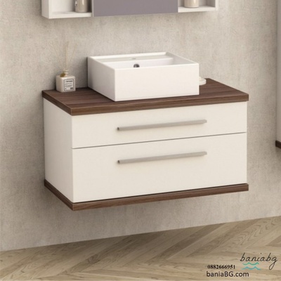 Долен конзолен pvc шкаф за баня icp 8144-2