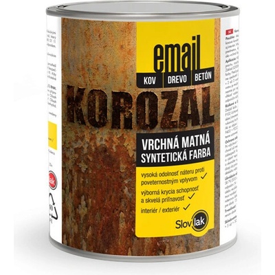 Slovlak Korozal Email 0,75 kg lesklý 1999 Čierny