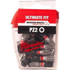 Milwaukee SHOCKWAVE Ударни битове PZ2 25 mm 25 бр (4932430864)