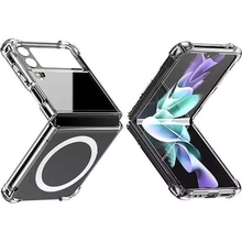 SES Ochranný silikonový obal MagSafe s integrací pro bezdrátové nabíjení Samsung Galaxy Z Flip7 FE 5G průhledný 17890