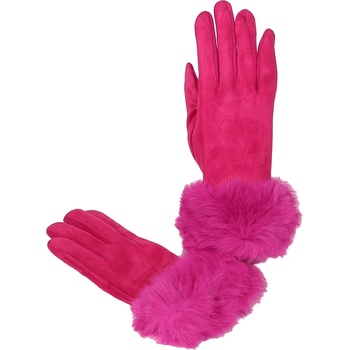 Image 1 of Дамски ръкавици в цикламено с пухче