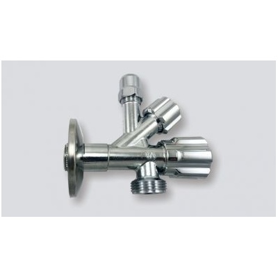 kombinovaný rohový ventil 1/2" x 3/8" x 3/4" bez ZK ITALY – Zbozi.Blesk.cz