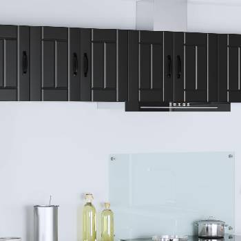 vidaXL Стенен шкаф LUCCA 2 pcs Черно 30 x 31 x 40 см (884857)