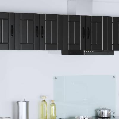 vidaXL Стенен шкаф LUCCA 2 pcs Черно 30 x 31 x 40 см (884857)