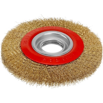 MTX Четка за ъглошлайф, 150 мм, вътрешен d 32 мм, плоска вълнообразна стоманена тел// mtx