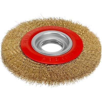 MTX Четка за ъглошлайф, 150 мм, вътрешен d 32 мм, плоска вълнообразна стоманена тел// mtx