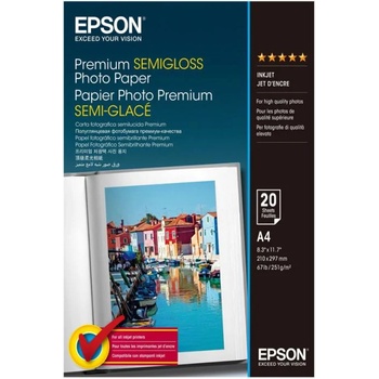 Epson Premium semi gloss photo paper inkjet 251g-m2 A4 20 sheets 1-pack