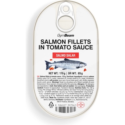 GymBeam Филета от сьомга в доматен сос 170 g