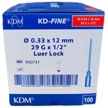 KD Medical Injekční jehla KD-Fine 0,33 x 12 mm 29 G x 1/2 červená 100 ks