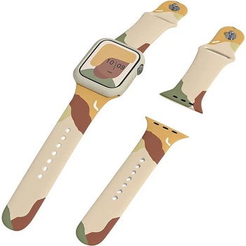 HQWear Резервна силиконова каишка Strap Moro Camo за Apple Watch 6/5/4/3/2/SE(45mm/45mm/42mm), Камуфлаж-1 (KXG0022268)