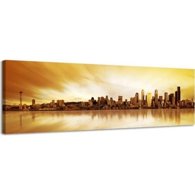 Obraz na plátne Panoráma, Seattle, 158x46cm