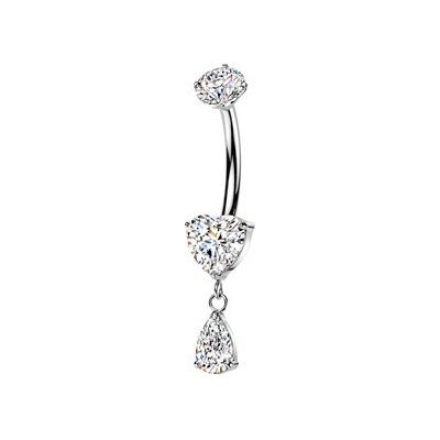 Šperky4U Visací piercing do pupíku TITAN TIT1738