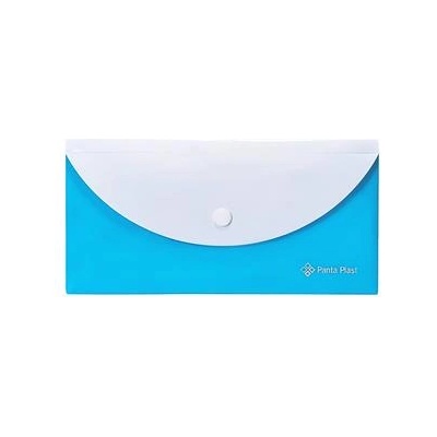Panta Plast Калъф за документи, 250x140 mm, PP, патент, два джоба, PANTA PLAST, неоново синьо 0410-0089-03 (0410-0089-03)