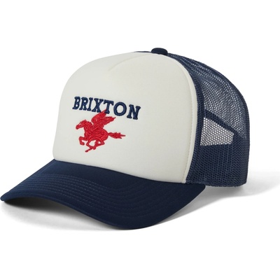 Brixton Шапка с козирка Brixton Pegasus Curved Netplus Medium Profile Trucker Cap - Whitecap / Navy - размер One Size (904-5666-0111)