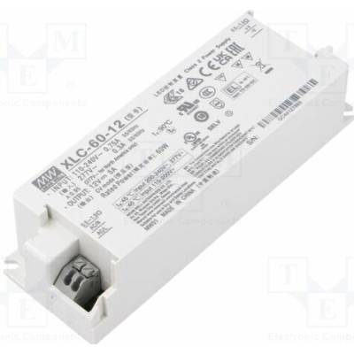 MEAN WELL XLC-60-12 Napájecí zdroj: spínaný; LED; 60W; 12VDC; 0÷5A; 155÷400VDC; XLC-60