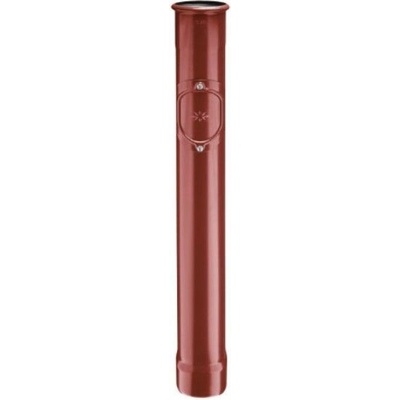 KJG Ochranná rúra s revíznym otvorom 1,5 m Ø 100 mm RAL 3009 oceľovo červená
