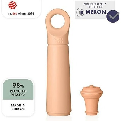 Vakuová pumpička na víno Loop Vacu Vin + 1 zátka - terakota