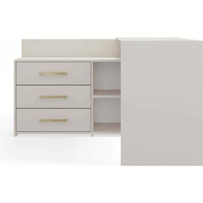 TP Living Rohový psací stůl + komoda DANY levý kašmírový