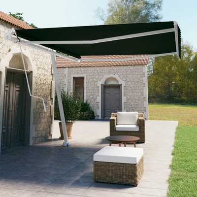 VidaXL Volně stojící automatická markýza 400 x 350 cm antracitová