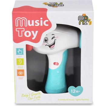 Moni Бебешко музикално чукче Moni, Синьо (107912)