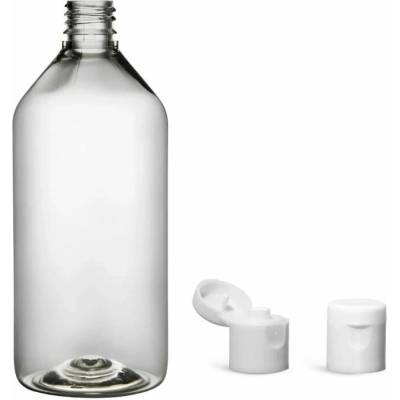 Via Plastová lahvička čirá s bílým dávkovacím víčkem 215 ml