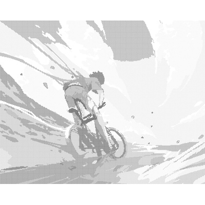 ZUTY Bodkovanie - CYKLISTA VO FARBÁCH Rámovanie: bez rámu a bez vypnutia plátna, Rozmer: 40x50 cm