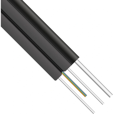 DeTech Оптичен кабел DeTech, FTTH, 4 cores, Outdoor, 2000m, Black - 18414 (DE-18414)