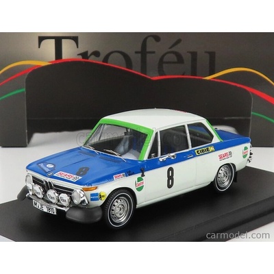Trofeu BMW 2002 Ti night Version N 8 Rally Acropolis 1972 T.fall M.wood Bílá Modrá 1:43