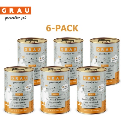 Grau Adult Kura s paštrnákom & brokolicou 6 x 400 g