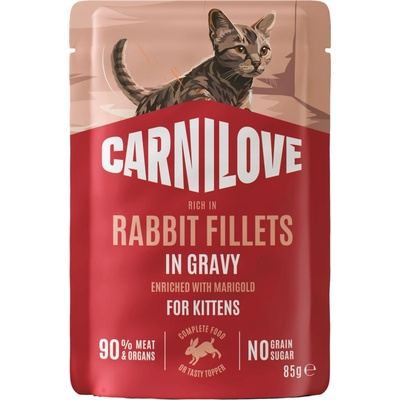 CARNILOVE pre mačiatka králik s nechtíkom lekárskym v šťave 85 g