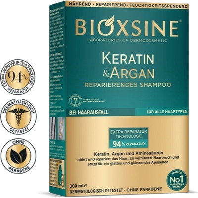 Bioxcin Keratin & Argan regenerační a hydratační šampon 300ml