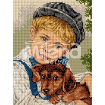 Image 1 of Milena Style Боби и аз - гоблен с щампа без конци