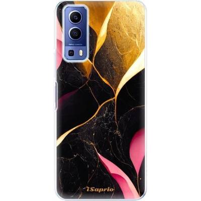 Púzdro iSaprio Gold Pink Marble Vivo Y52 5G