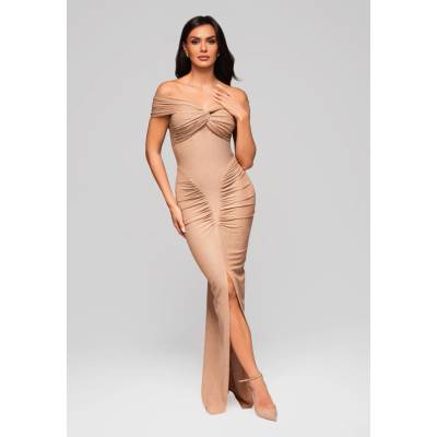 Edoti Evening dress LA-OM-DL krémová
