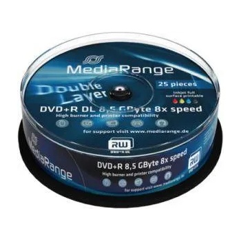 MediaRange DVD+R MediaRange Dual Layer 240мин. /8.5Gb 8X (Printable) - 25 бр. в шпиндел