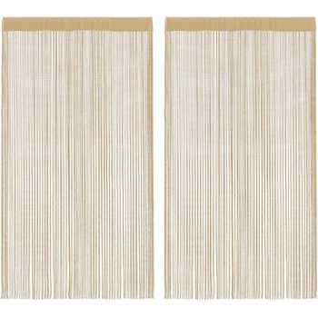 vidaXL Пердета ресни, 2 бр, 100x250 см, бежови (132404)