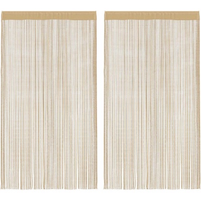 vidaXL Пердета ресни, 2 бр, 100x250 см, бежови (132404)