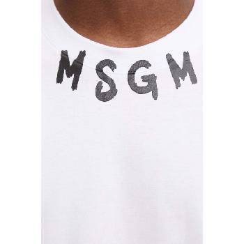 MSGM Памучна тениска msgm в бяло с принт 3740mm102.247798 (3740mm102.247798)