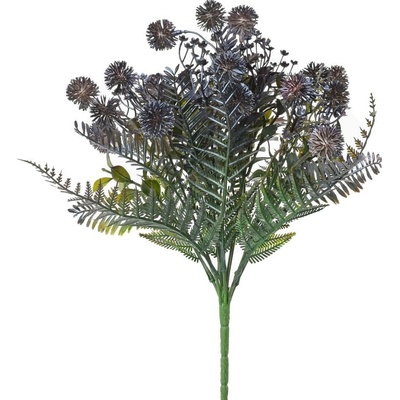 ZELEŇ DROB. KVETY, ECHINOPS ZELENO-MODRÝ METAL 38cm
