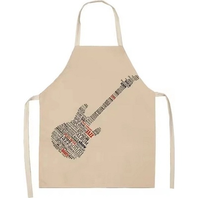 AE production Kuchyňská zástěra ELEKTRICKÁ KYTARA béžová