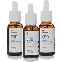 USA medical Oral Drops 3000 mg CBD olej 30 ml x 3 ks