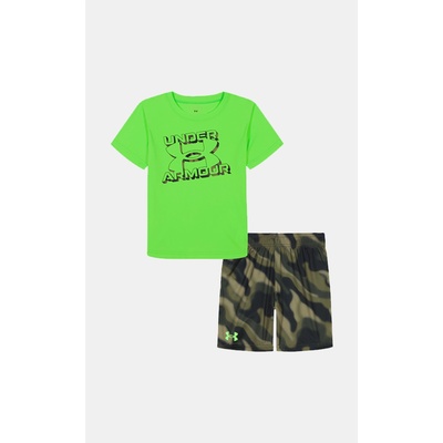 Момчешки комплект Under Armour UA TECH PRINTED SS SHORT SET-GRN Under Armour | Zelen | Момчешки | 2-3YR