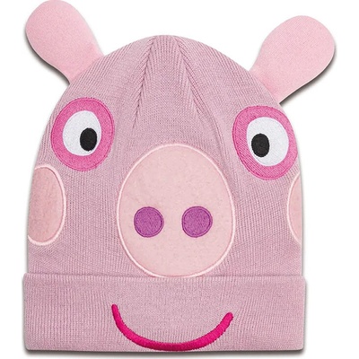 OEM Zimní dětská pletená čepice Peppa Pig Prasátko Pepa