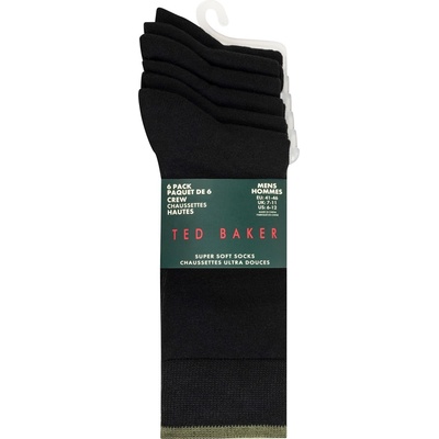 Ted Baker Чорапи Ted Baker Men's Formal Fine Knit Crew Socks - Blk/Blk/Blk