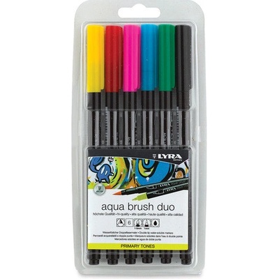 Lyra Aqua Brush Duo sada v plastovom obale základné odtiene 6 ks