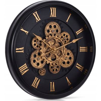 Nástenné hodiny Home Styling Collection čierne 6,5 cm