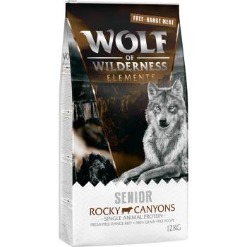 Wolf of Wilderness 300г Senior Rocky Canyons Wolf of Wilderness, суха храна за кучета с говеждо