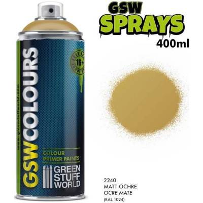 Green Stuff World OCHRE Matt Primer Spray Paint 400ml (Green Stuff World)