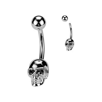 Šperky4U piercing do pupíku lebka WP0096